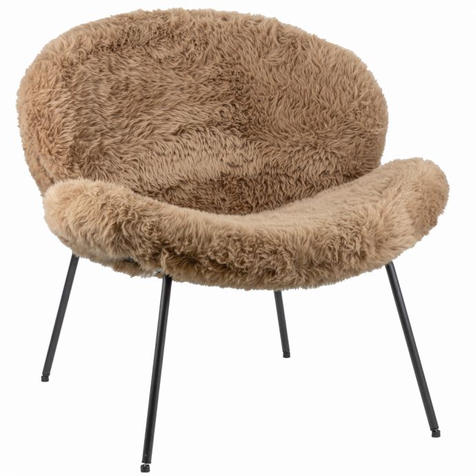Fauteuil Lotta pluche taupe