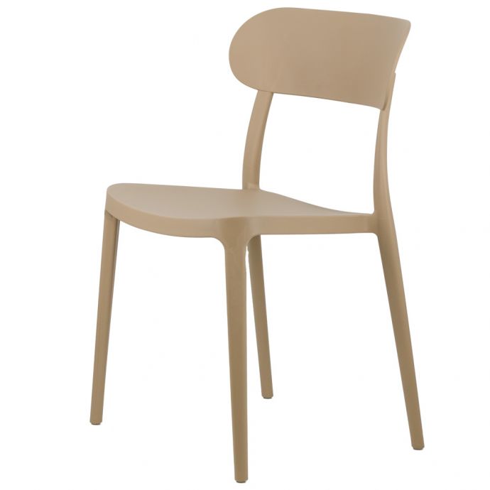 Eetkamerstoel Sue kunststof taupe