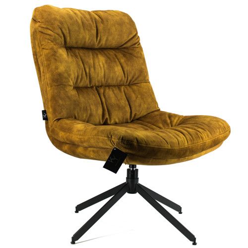 Draaifauteuil Bone zonder arm velvet gold