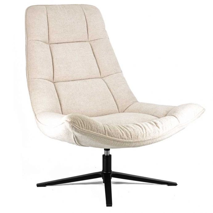 Draaifauteuil Melle bouclé beige