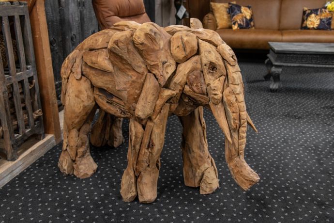 Vintage houten olifant
