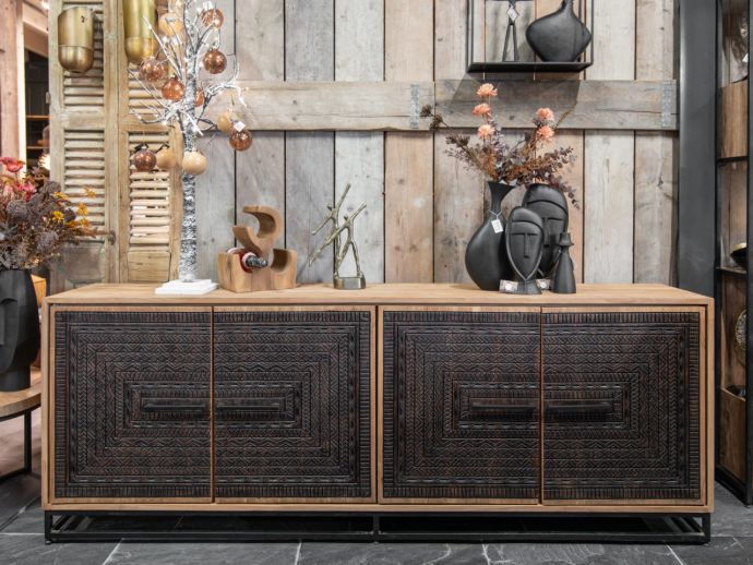 Dressoir Cola hout met zwart