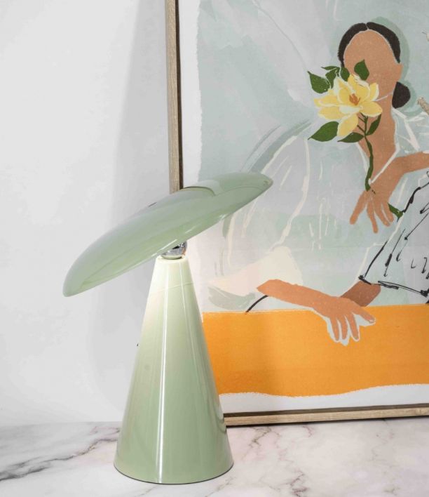 Tafellamp Mush LED op accu groen