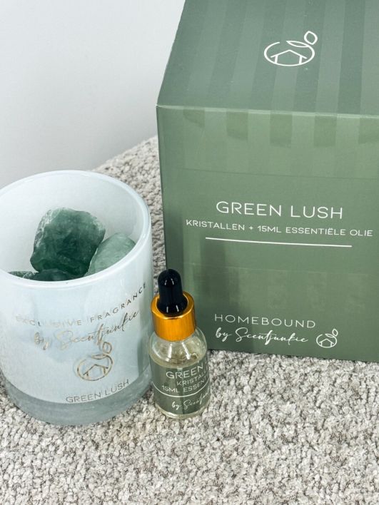Geur kristal met 15ml essentiële olie 'Green lush'