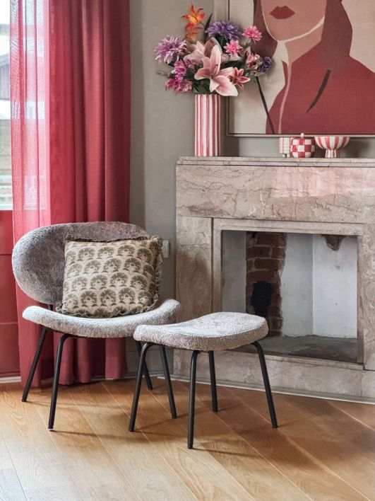 Fauteuil Pip met hocker