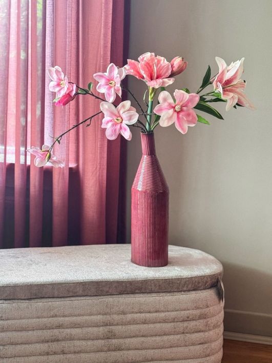 Metalen vaas Contemp roze