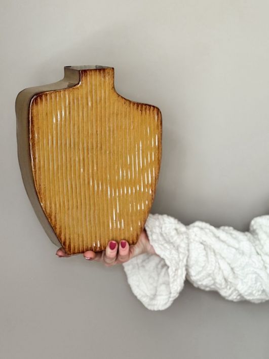 Metalen vaas Solid mustard