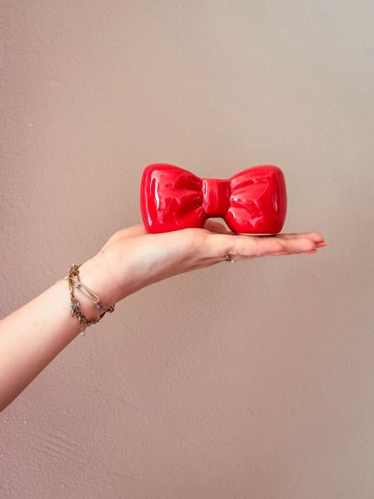 Kaarsenstandaard 'Bow' rood