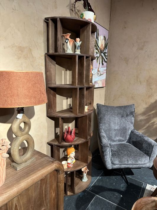 Boekenkast teak Norin