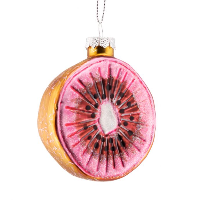Kerstbal rode kiwi