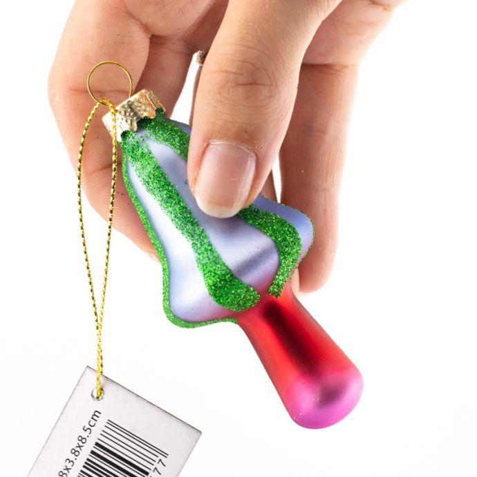Kerstbal funky paddestoel