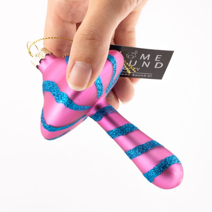 Kerstbal funky paddestoel
