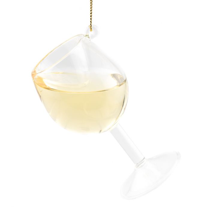 Kerstbal witte wijn 10cm