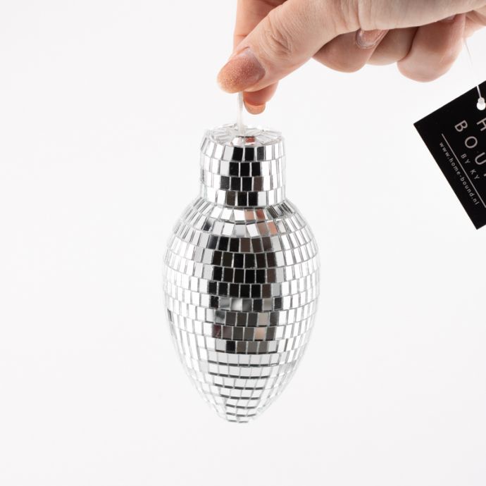 Kersthanger Discobal zilver