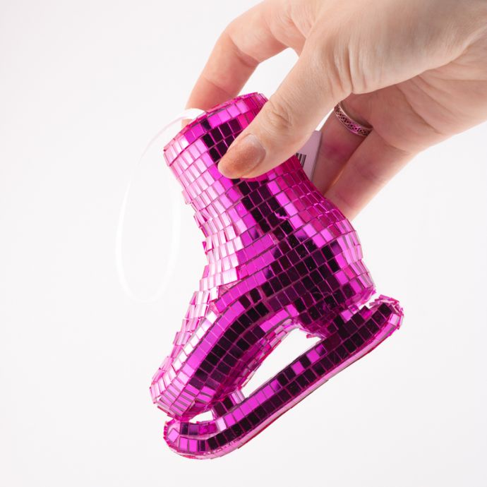 Kersthanger Disco Schaats fuchsia
