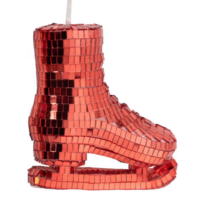 Kersthanger Disco Schaats rood