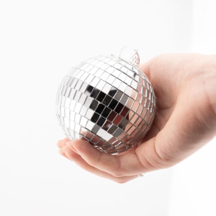 Set van 6 Discoballen zilver