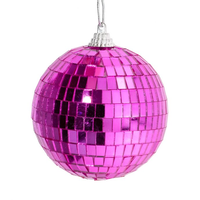 Set van 6 discoballen fuchsia