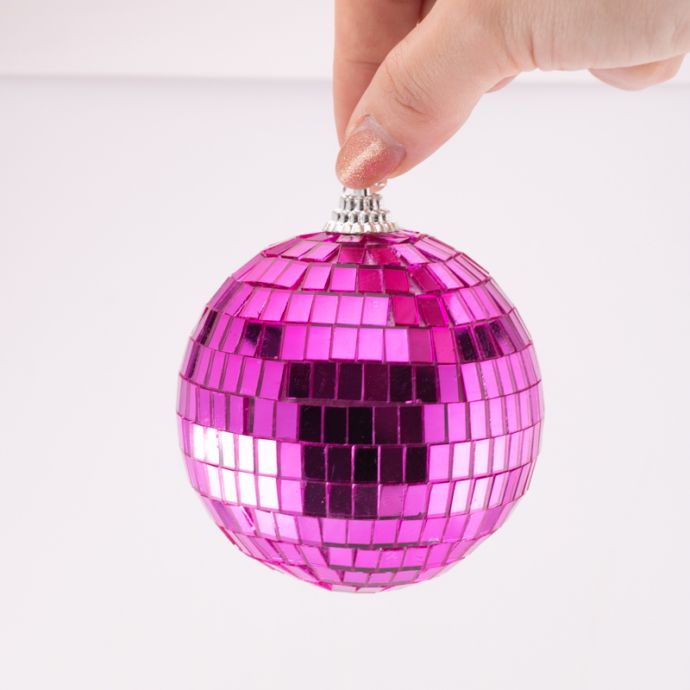 Set van 6 discoballen fuchsia
