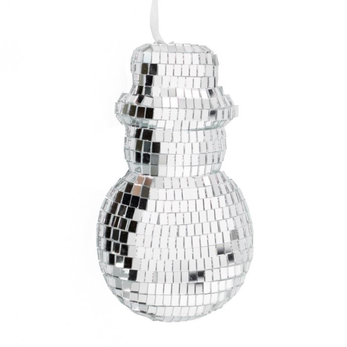 Kersthanger Disco Sneeuwpop zilver