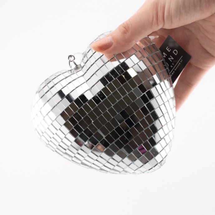 Kersthanger Disco Hart zilver