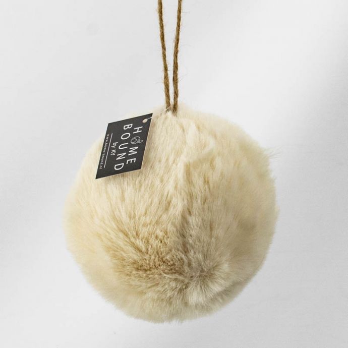 Hanger Fluffy bal wit