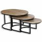 Set van 3 ovale salontafels