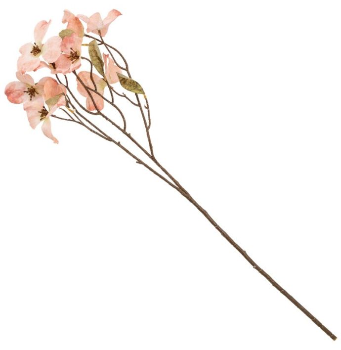 Kunsttak kornoelje 74cm roze