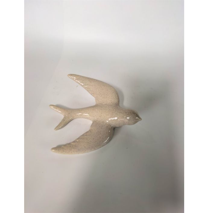 Wanddecoratie vogel Vela beige