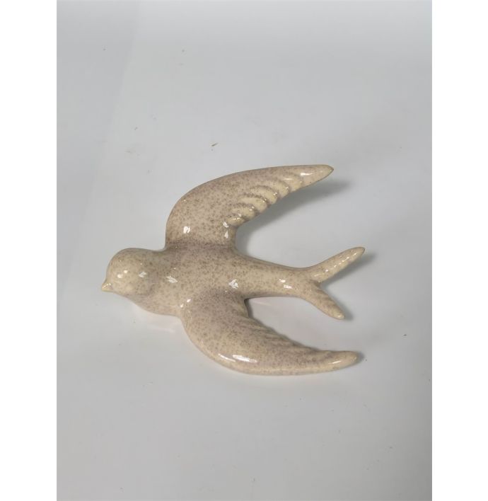 Wanddecoratie vogel Bela beige