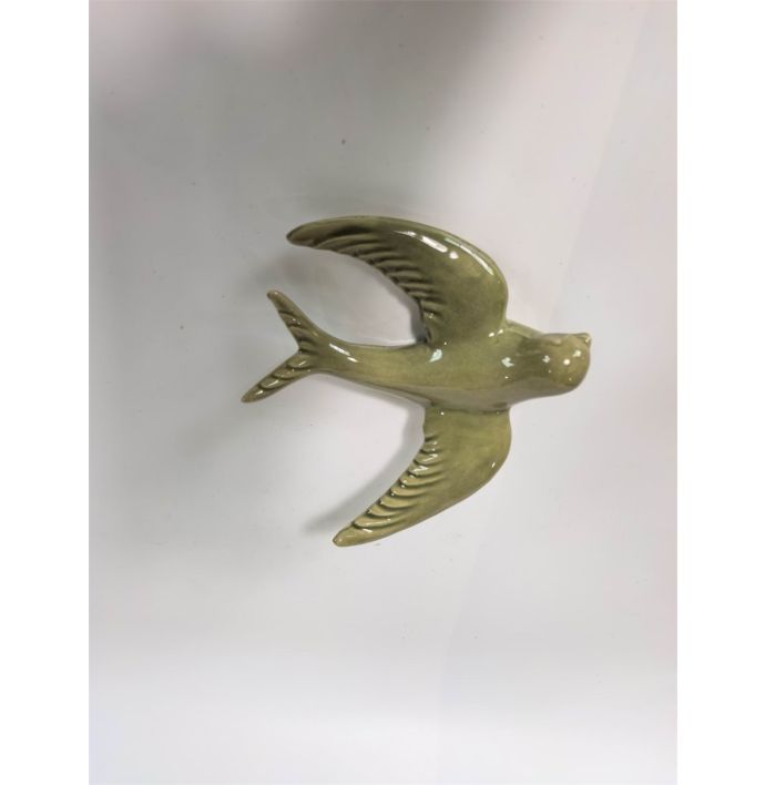 Wanddecoratie vogel Vela groen