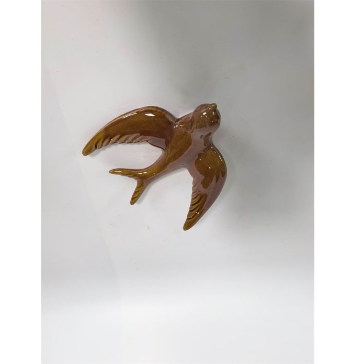 Wanddecoratie vogel Nivo bruin