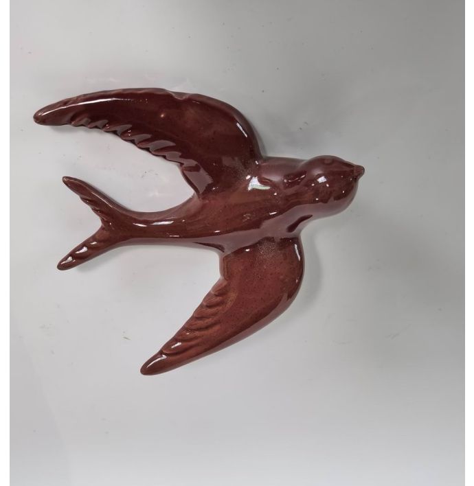 Wanddecoratie vogel Nivo burgundy