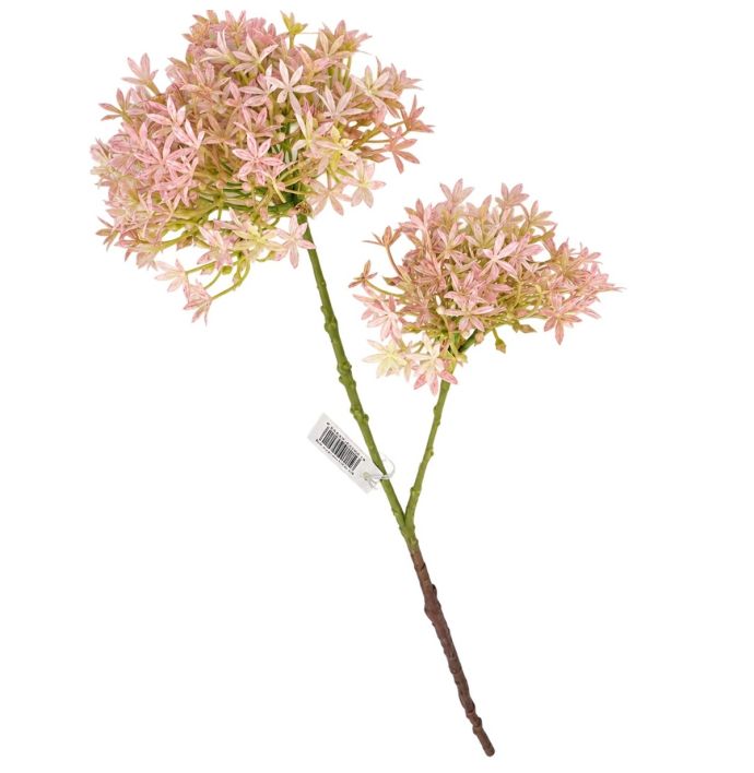 Kunstbloem allium 67cm roze