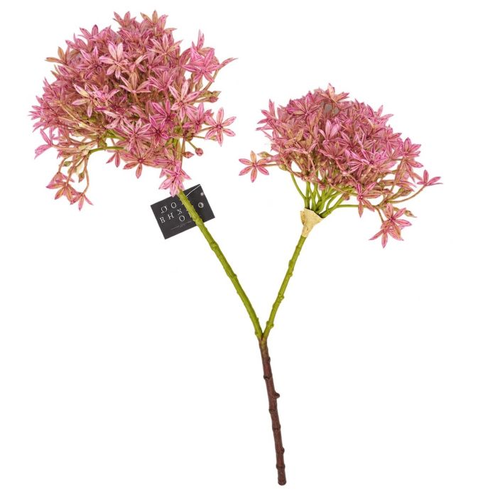 Kunstbloem allium 67cm fuchsia