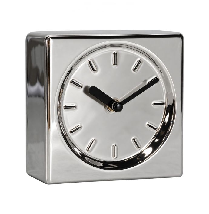 Tafelmodel klok Kubo Chrome