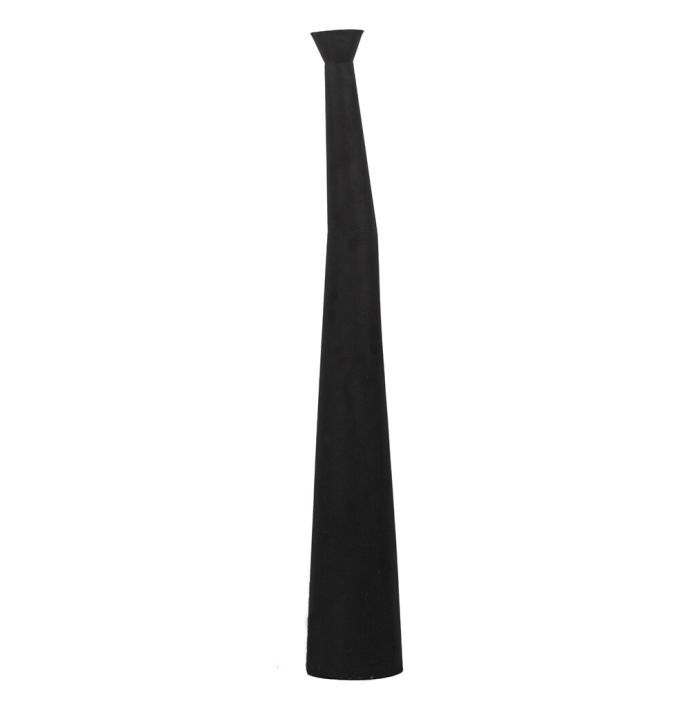 Metalen lange vaas black texture