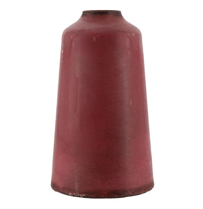 Metalen vaas roze