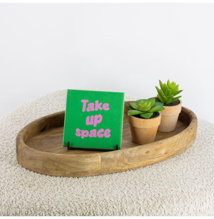 Tegeltje take up space