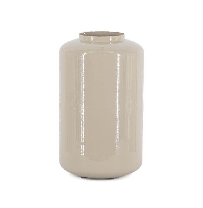 Metalen vaas Kai S glossy sand