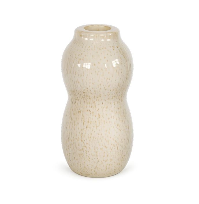 Aardewerk vaasje Blob beige