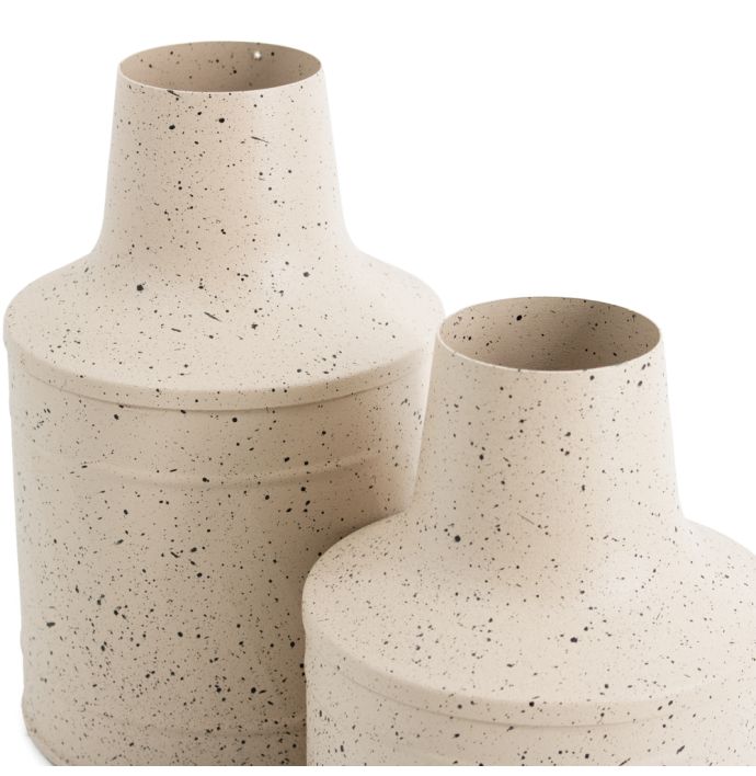 Metalen vaas zand dots