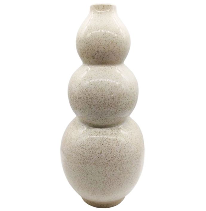 Aardewerk vaas beige