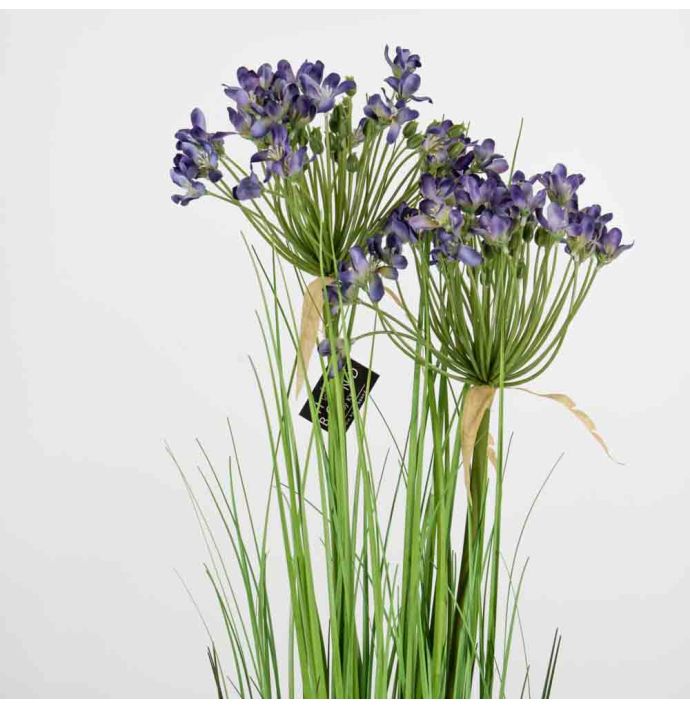 Kunstplant gras allium 80cm