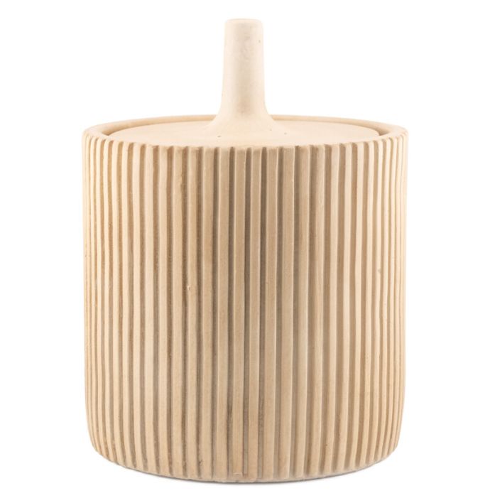 Aardewerk jar Zilt beige L