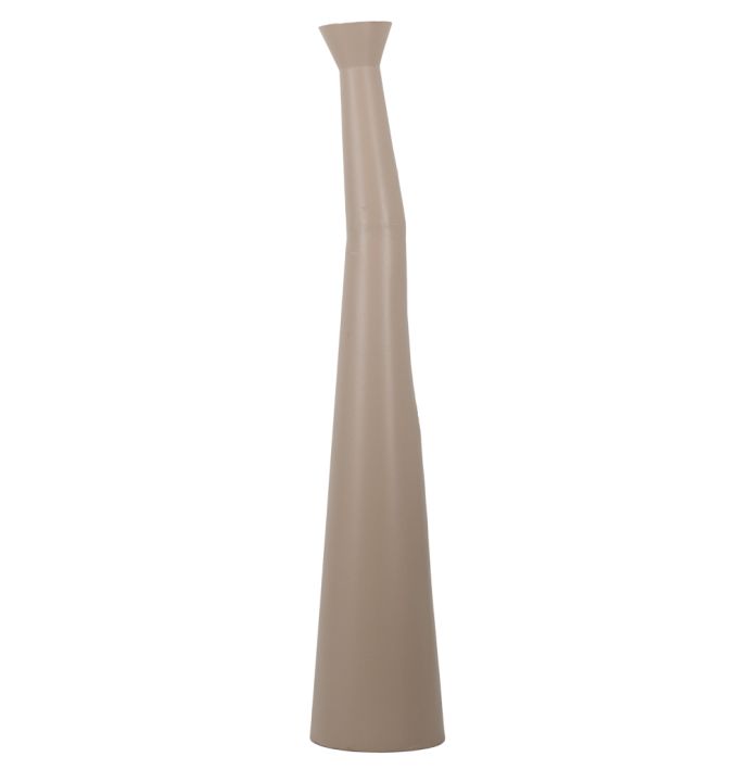 Metalen lange vaas sand texture