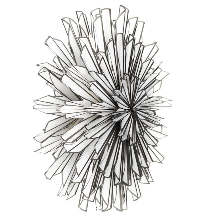 Papieren kerstster waves 60cm two-toned met pendel