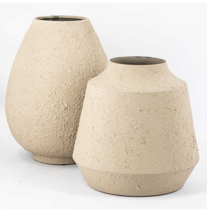 Metalen vaas sand stone