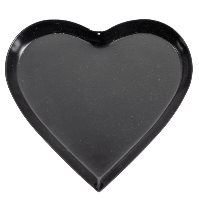 Metalen tray hart zwart