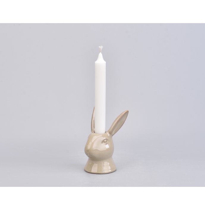 Kaarsenstandaard konijn Scout Ivory L